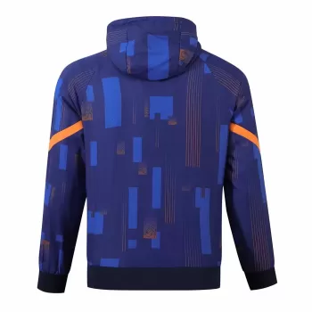 2024 2025 Netherlands Mens Blue Windbreaker Soccer Jacket Anthem Edition 2024 2025 Netherlands Mens Blue Windbreaker Soccer Jacket Anthem Edition