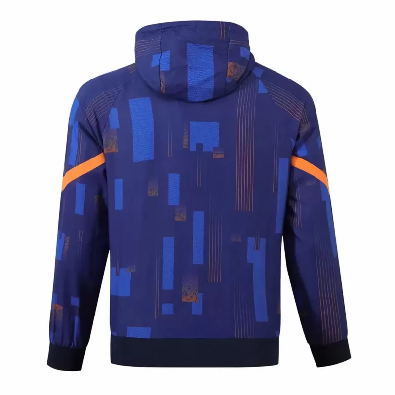 2024 2025 Netherlands Mens Blue Windbreaker Soccer Jacket Anthem Edition 2024 2025 Netherlands Mens Blue Windbreaker Soccer Jacket Anthem Edition