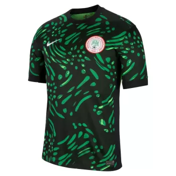 2024 2025 Nigeria Mens Away Soccer Jersey Black Lucky Green
