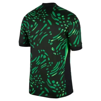 2024 2025 Nigeria Mens Away Soccer Jersey Black Lucky Green