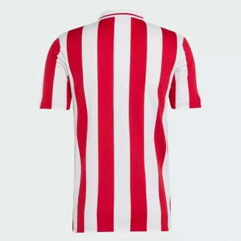 2024 2025 Olympiacos Centenary Soccer Jersey Red White Stripes