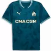 2024 2025 Olympique de Marseille Mens Away Soccer Jersey Blue Graphic