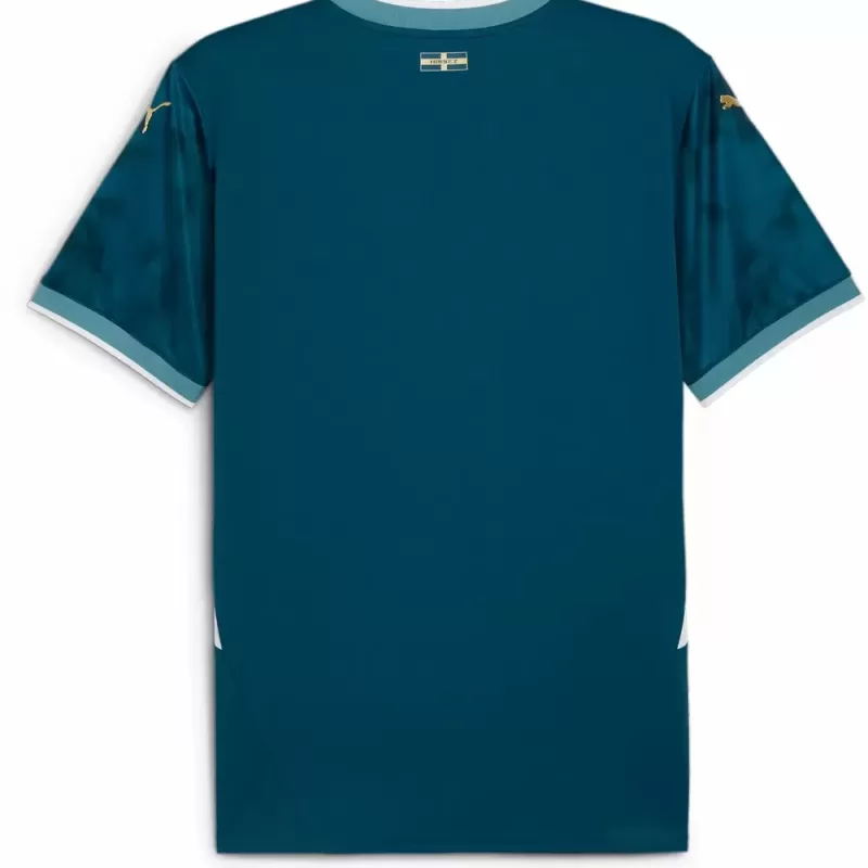 2024 2025 Olympique de Marseille Mens Away Soccer Jersey Blue Graphic