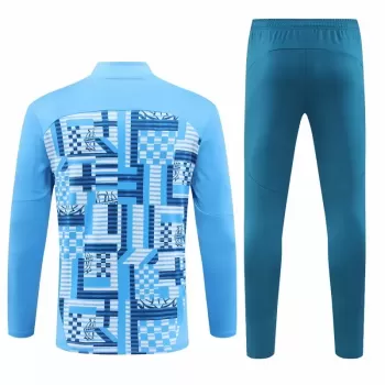 2024 2025 Olympique de Marseille Mens Blue Training Technical Soccer Tracksuit Kit