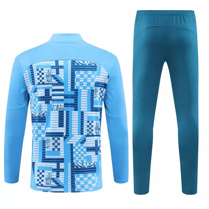 2024 2025 Olympique de Marseille Mens Blue Training Technical Soccer Tracksuit Kit 2024 2025 Olympique de Marseille Mens Blue Training Technical Soccer Tracksuit Kit
