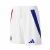 2024 2025 Olympique Lyonnais Mens Home Soccer Shorts White Blue Red 2024 2025 Olympique Lyonnais Mens Home Soccer Shorts White Blue Red