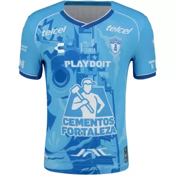 2024 2025 Pachuca Mens Third Soccer Jersey Blue White