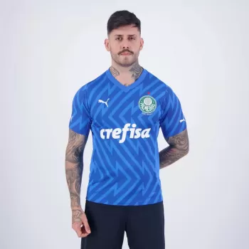 2024 2025 Palmeiras Mens Home Goalkeeper Soccer Jersey Blue
