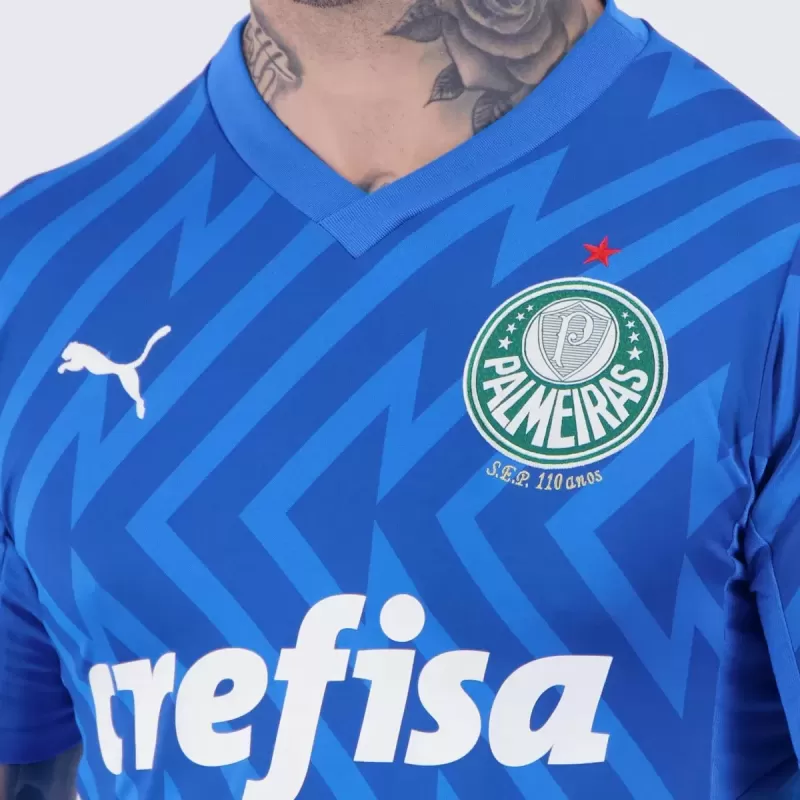 2024 2025 Palmeiras Mens Home Goalkeeper Soccer Jersey Blue