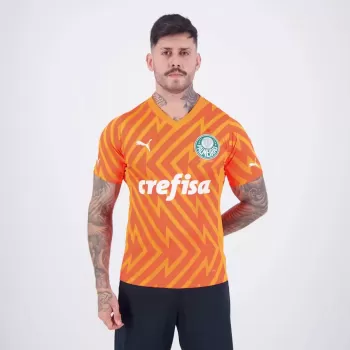 2024 2025 Palmeiras Mens Third Goalkeeper Soccer Jersey Orange