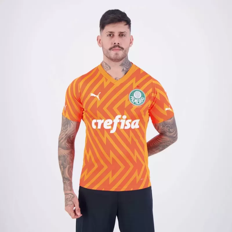 2024 2025 Palmeiras Mens Third Goalkeeper Soccer Jersey Orange 2024 2025 Palmeiras Mens Third Goalkeeper Soccer Jersey Orange