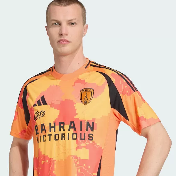 2024 2025 Paris FC Mens Third Soccer Jersey Orange Camo 2024 2025 Paris FC Mens Third Soccer Jersey Orange Camo