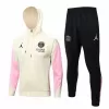 2024 2025 Paris Mens Beige Training Hooded Presentation Soccer Tracksuit Kit