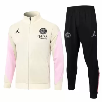 2024 2025 Paris Mens Beige Training Presentation Soccer Tracksuit Kit