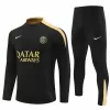 2024 2025 Paris Mens Black Gold Training Presentation Soccer Tracksuit Kit