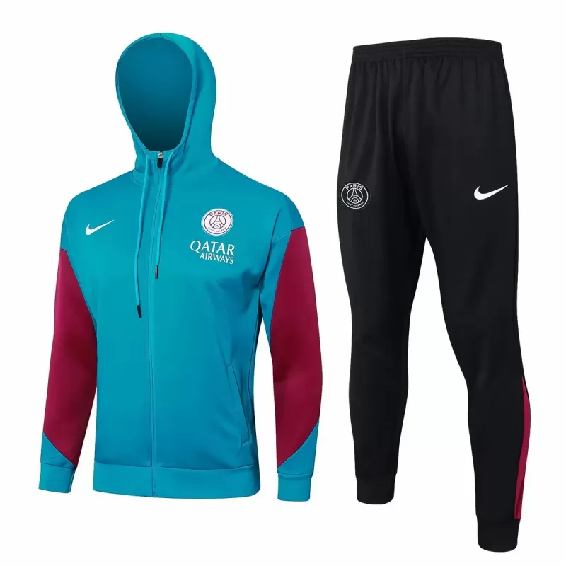 2024 2025 Paris Mens Blue Training Hooded Presentation Soccer Tracksuit Kit 2024 2025 Paris Mens Blue Training Hooded Presentation Soccer Tracksuit Kit