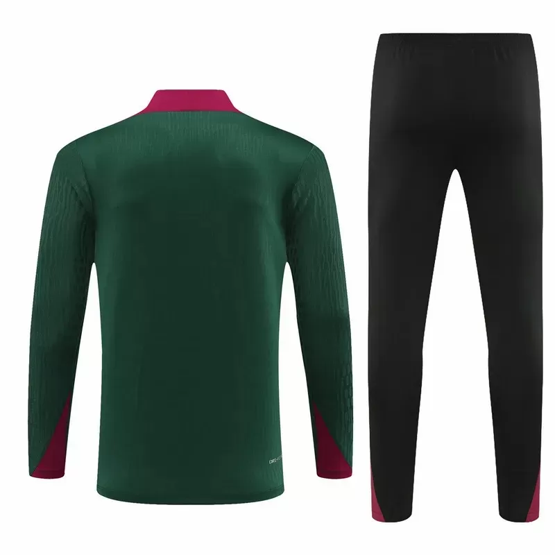 2024 2025 Paris Mens Green Training Technical Soccer Tracksuit Kit