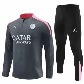 2024 2025 Paris Mens Grey Training Technical Soccer Tracksuit Kit