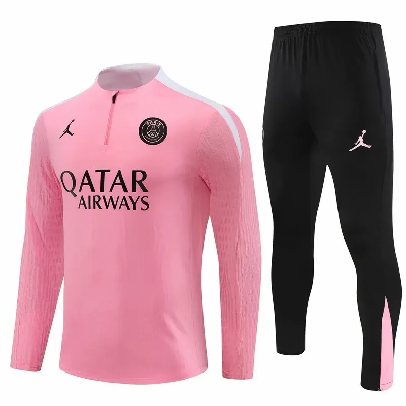 2024 2025 Paris Mens Pink Training Technical Soccer Tracksuit Kit 2024 2025 Paris Mens Pink Training Technical Soccer Tracksuit Kit
