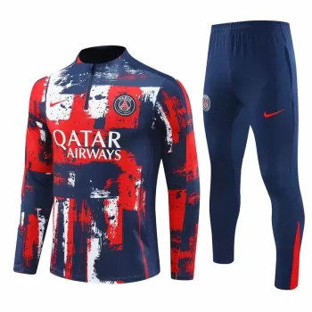 2024 2025 Paris Mens Red Training Technical Soccer Tracksuit Kit