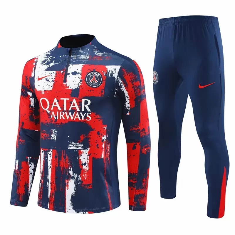 2024 2025 Paris Mens Red Training Technical Soccer Tracksuit Kit 2024 2025 Paris Mens Red Training Technical Soccer Tracksuit Kit
