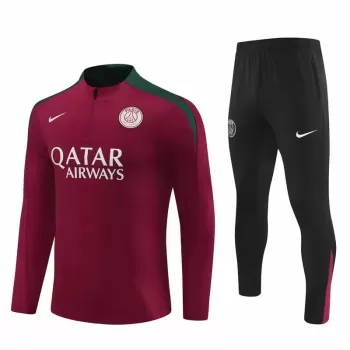 2024 2025 Paris Mens Red Training Technical Soccer Tracksuit Kit