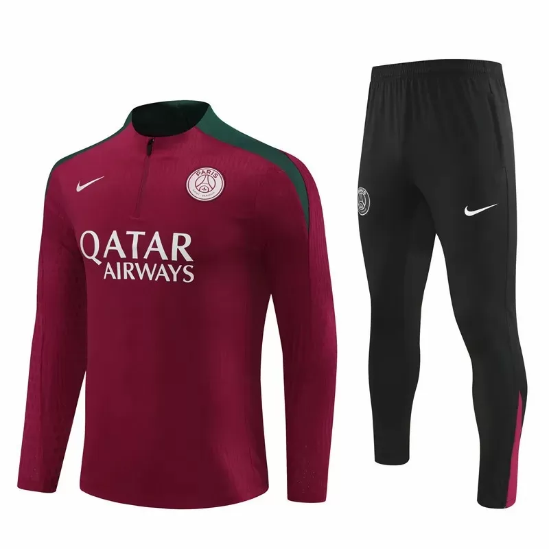 2024 2025 Paris Mens Red Training Technical Soccer Tracksuit Kit 2024 2025 Paris Mens Red Training Technical Soccer Tracksuit Kit