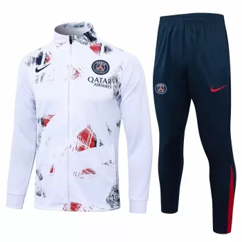 2024 2025 Paris Mens White Training Presentation Soccer Tracksuit Kit