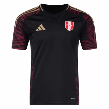 2024 2025 Peru Mens Away Soccer Jersey Red Textured Sash