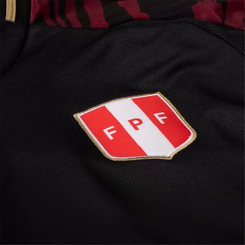 2024 2025 Peru Mens Away Soccer Jersey Red Textured Sash