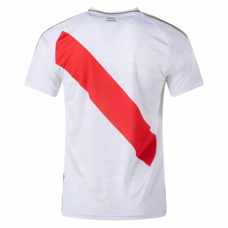 2024 2025 Peru Mens Home Soccer Jersey White Red Sash 2024 2025 Peru Mens Home Soccer Jersey White Red Sash
