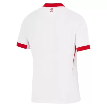 2024 2025 Poland Mens Home Soccer Jersey Red Polo Collar