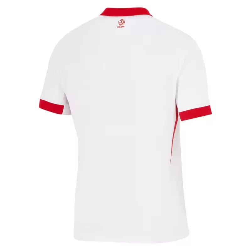 2024 2025 Poland Mens Home Soccer Jersey Red Polo Collar
