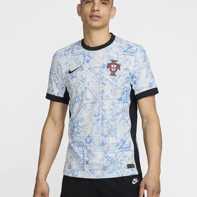 2024 2025 Portugal Mens Away Authentic Soccer Jersey Player Version Blue Mosaic 2024 2025 Portugal Mens Away Authentic Soccer Jersey Player Version Blue Mosaic