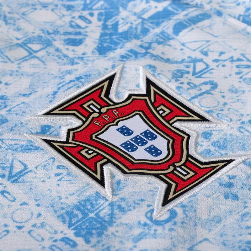 2024 2025 Portugal Mens Away Soccer Jersey Blue Mosaic 2024 2025 Portugal Mens Away Soccer Jersey Blue Mosaic