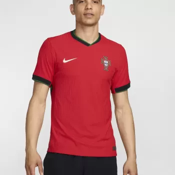 2024 2025 Portugal Mens Home Authentic Soccer Jersey Player Version Red Green