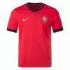2024 2025 Portugal Mens Home Soccer Jersey Red Green
