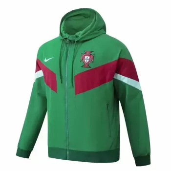 2024 2025 Portugal Mens Hooded Windbreaker Jacket Water Repellent