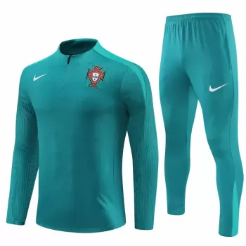 2024 2025 Portugal Mens Mint Green Training Technical Soccer Tracksuit Kit