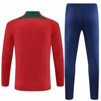 2024 2025 Portugal Mens Red Blue Training Technical Soccer Tracksuit Kit