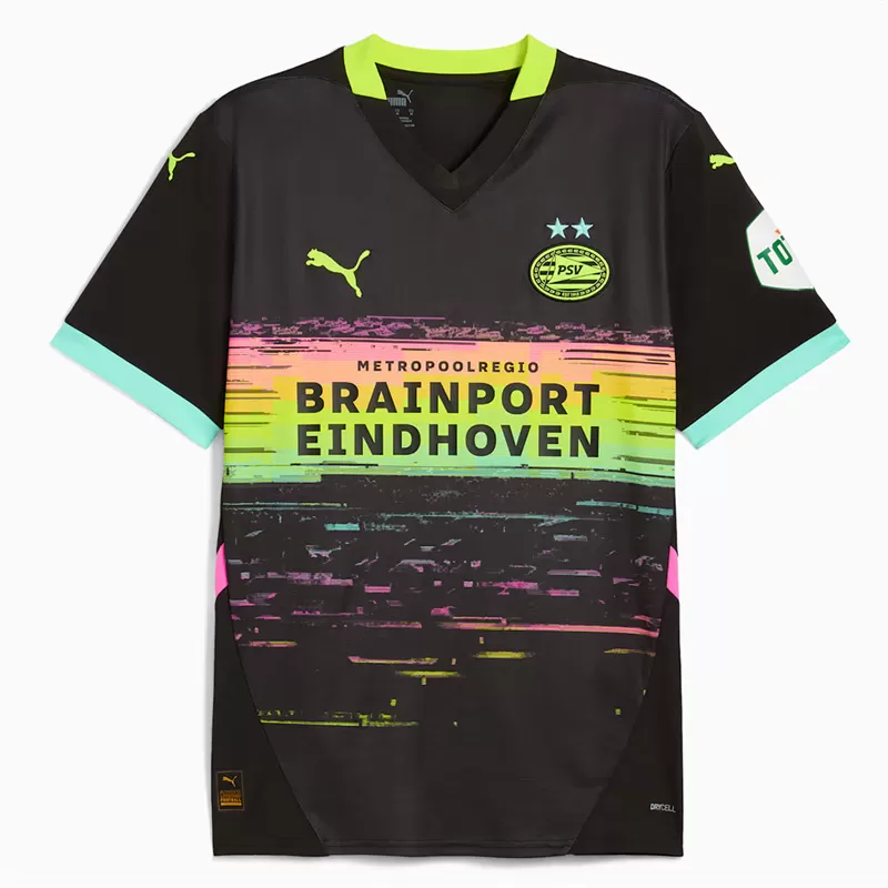 2024 2025 PSV Eindhoven Mens Away Soccer Jersey High Visibility 2024 2025 PSV Eindhoven Mens Away Soccer Jersey High Visibility