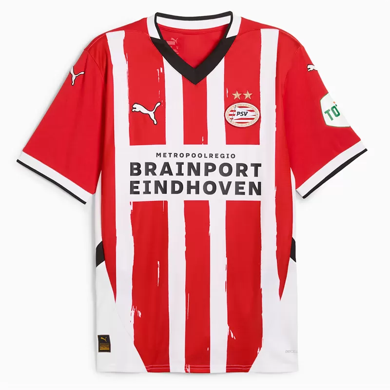 2024 2025 PSV Eindhoven Mens Home Soccer Jersey Red White