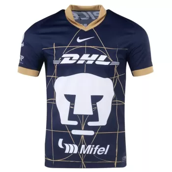 2024 2025 Pumas Unam Mens Away Soccer Jersey Gold Blue
