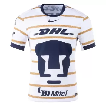 2024 2025 Pumas Unam Mens Home Soccer Jersey White Gold