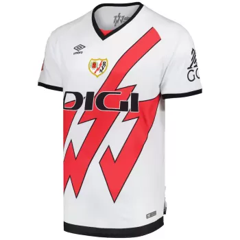 2024 2025 Rayo Vallecano Mens Home Soccer Jersey Lightning Bolt