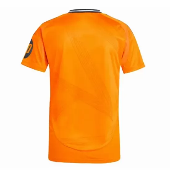 2024 2025 Real Madrid Mens Away Soccer Jersey Star Graphic Orange