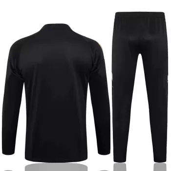 2024 2025 Real Madrid Mens Black Training Technical Soccer Tracksuit Kit