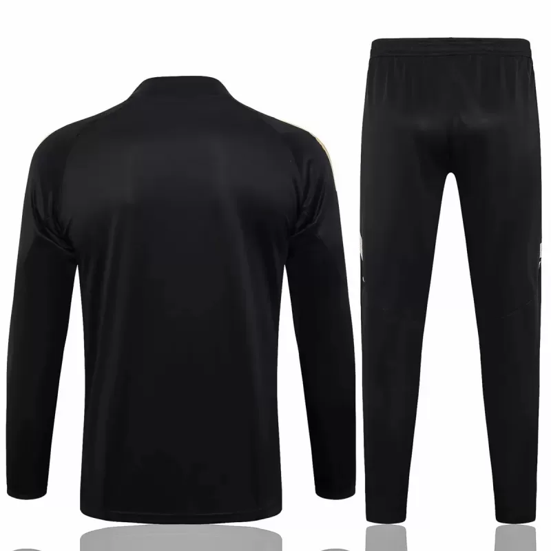 2024 2025 Real Madrid Mens Black Training Technical Soccer Tracksuit Kit