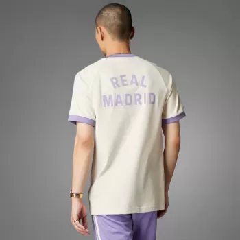 2024 2025 Real Madrid Mens Classics 3-Stripes Soccer Jersey Soft White