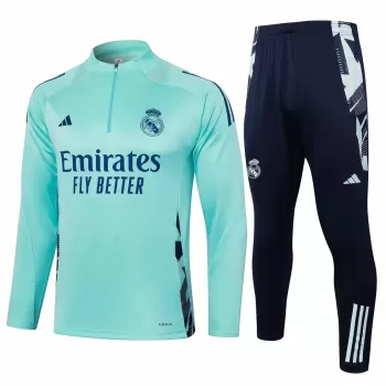 2024 2025 Real Madrid Mens Green Training Technical Soccer Tracksuit Kit